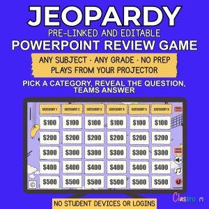 Jeopardy Style Game Template