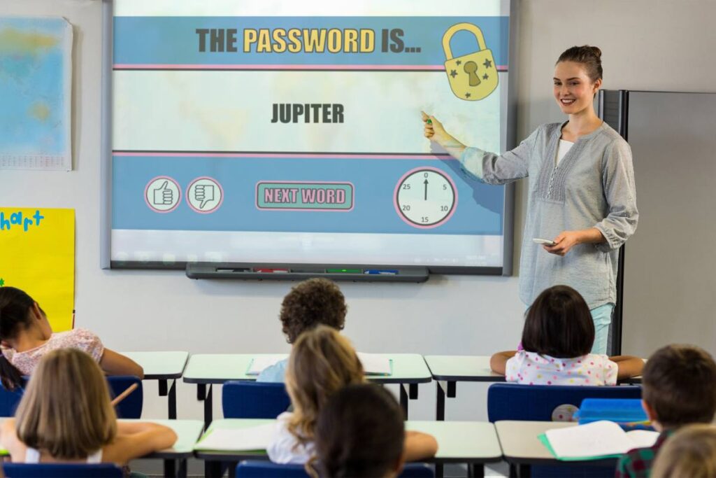 password vocabulary quiz game