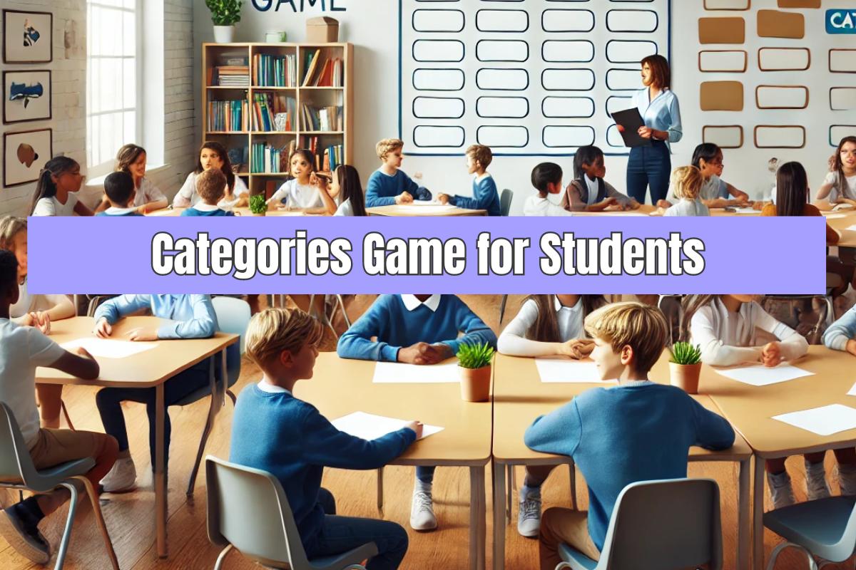 students play the Categories Game in classroom