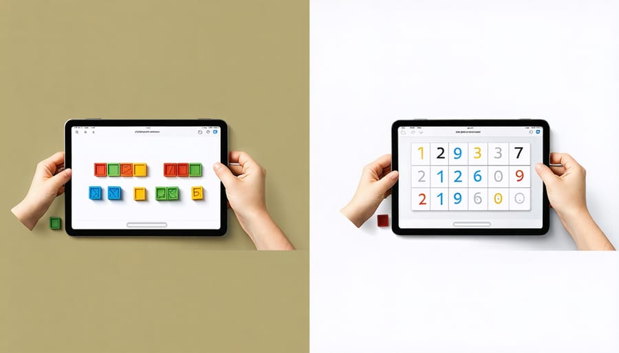 Comparison of physical manipulatives and their digital versions for kindergarten math