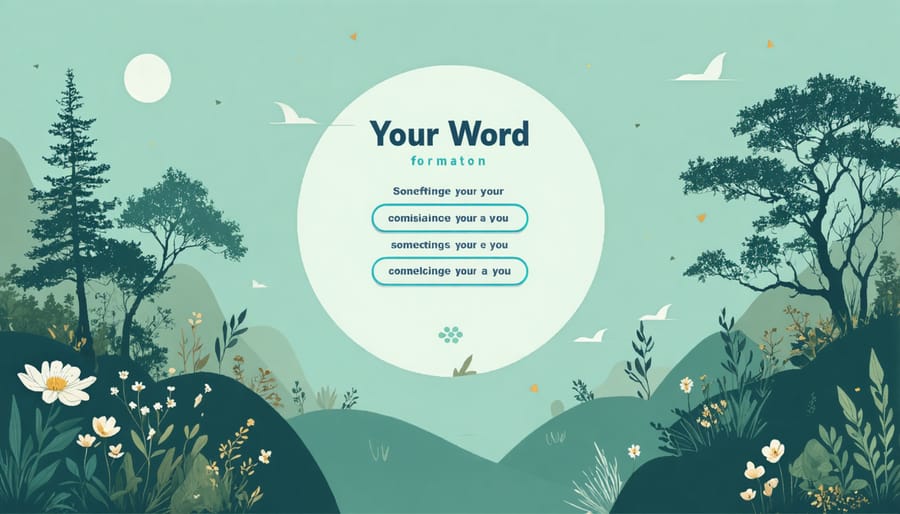 Clean, minimalist interface of an online zen word game showing peaceful design elements