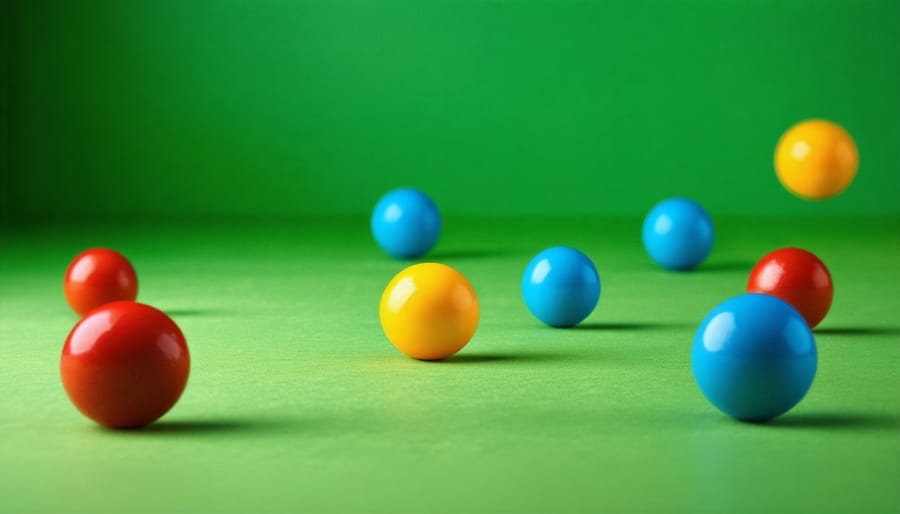 Overhead view of students participating in organized classroom review game