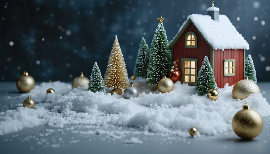 Laptop showing Christmas game template on teacher's desk in classroom