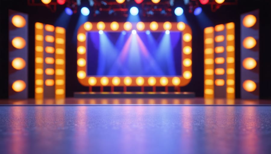 Students with raised hands participating in quiz show style language arts review game