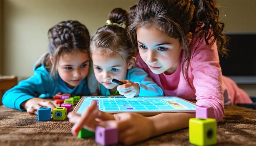 Teacher observing and documenting student understanding during game-based classroom activity