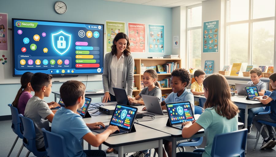 Enthusiastic students participating actively in classroom learning activity