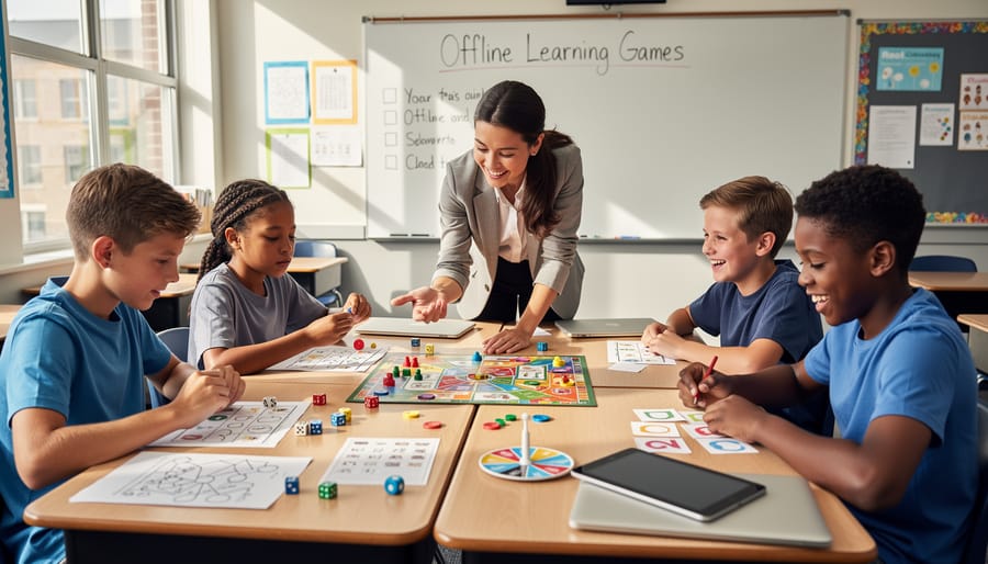 Engaged students participating enthusiastically in classroom game activity