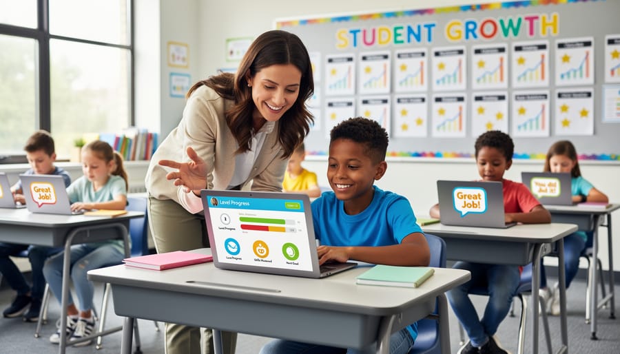 Teacher providing individualized instruction to student based on assessment insights