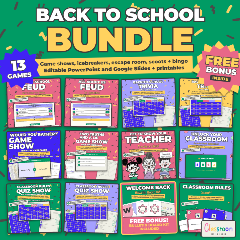 back to school games bundle